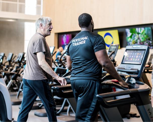 walking on treadmills